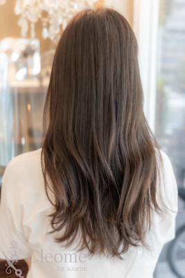 ♪黒髪クラゲヘアーオリーブグレー小顔ココアベージュ薄め前髪