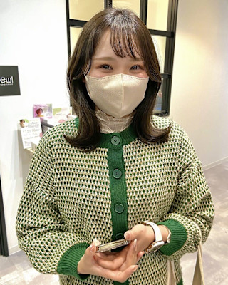 オリーブベージュ×外ハネボブ【担当：ERI】