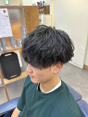 ワンカールパーマ/アイロン風パーマ/メンズヘア