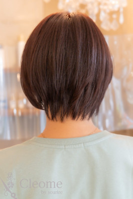 ♪オリーブグレー小顔レイヤーカットクラゲヘアーココアベージュ