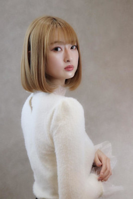 大人可愛い小顔丸みショートボブ20代30代40代