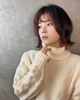 大人可愛いインナーカラー