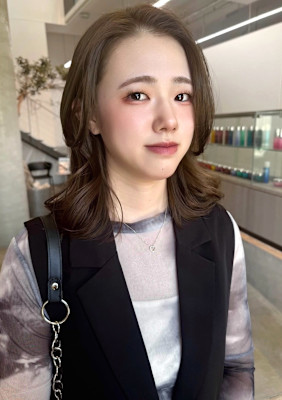 透明感カラー 艶髪 ベージュカラー くびれヘア レイヤー*