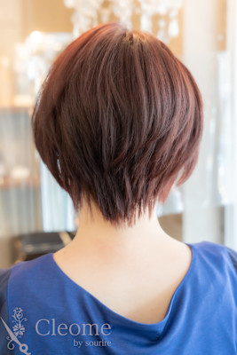 ♪オリーブグレー小顔レイヤーカットクラゲヘアーココアベージュ