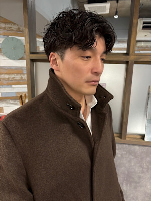 大人メンズニュアンスパーマ