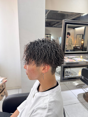 ツイストスパイラルパーマ　縦落ちツイスト　縦落ちスパイラル