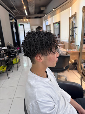 ツイストスパイラルパーマ　縦落ちツイスト　縦落ちパーマ