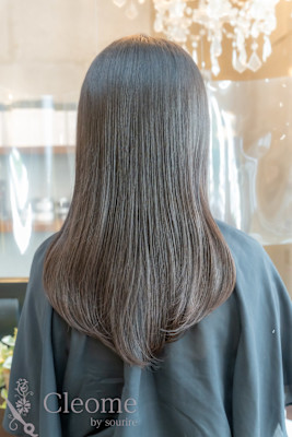 ♪黒髪クラゲヘアーオリーブグレー小顔ココアベージュ薄め前髪