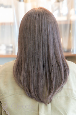 ♪オリーブグレー小顔レイヤーカットクラゲヘアーココアベージュ