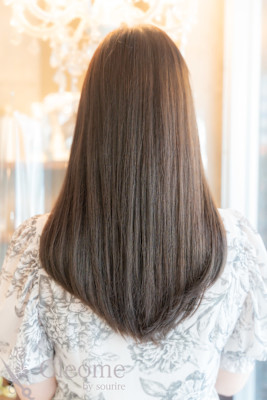 ♪シースルーバング前髪斜めバング艶感黒髪グランマッシュ美髪