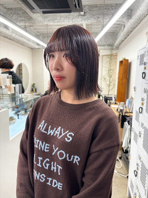 ボブ×チョコレートブラウン　久屋/丸の内/名古屋