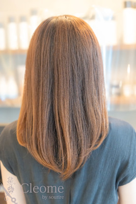 ♪黒髪クラゲヘアーオリーブグレー小顔ココアベージュ薄め前髪