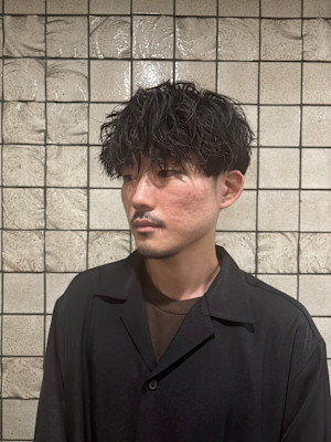 【無造作パーマ×長め前髪】大人ラフウェーブ