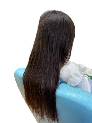 ナチュラルロングスタイル。毛先を整えてまとまりやすく