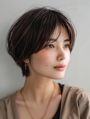大人女性ショートボブ