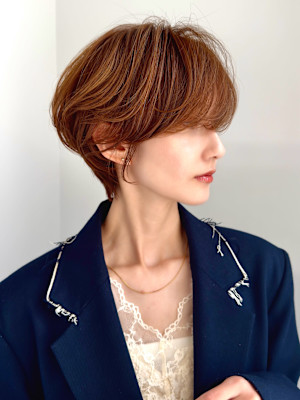 前下がりショート・ボブ/絶壁解消/前髪あり/40代/30代