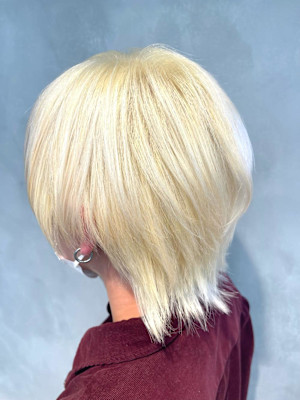 抜きっぱなしブリーチ/退色なしカラー/マッシュウルフ