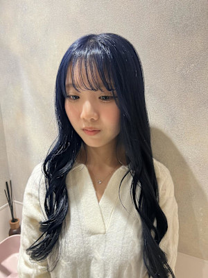 ディープブルー/ブルーラベンダー/ブリーチカラー