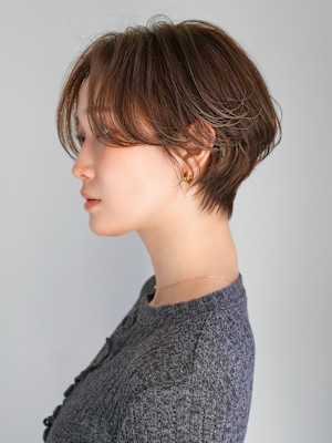 前下がりショート・ボブ/絶壁解消/前髪あり/40代/30代