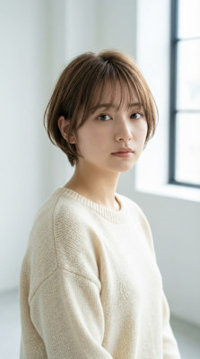 【小顔ショート】耳かけも可愛い♪大人マッシュショートボブ