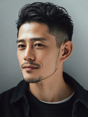 アップバング フェードカット ツーブロック ビジネス