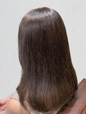 オリーブアッシュ 透明感カラー 髪質改善 トリートメント