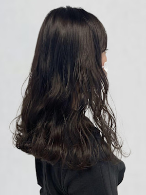 透明感カラー アッシュブラウン 髪質改善 前髪カット 艶髪