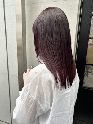 韓国顔まわりレイヤーカットグレージュオリーブベージュブラウン