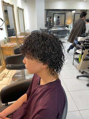 ウルフパーマ　シャドウパーマ　サーフカール　波巻きスパイラル