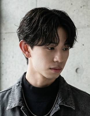 メンズナチュラル韓国風センターパート♯93