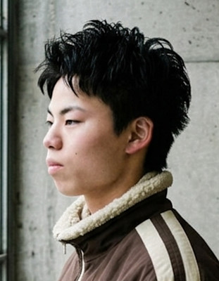 メンズピンパーマスパイキーショート＃94