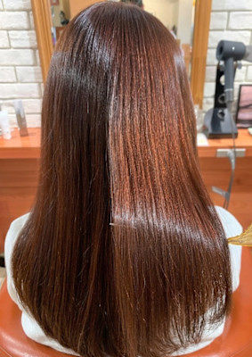 深みのある暖色で魅せる艶髪ロング【139スタイル】  長さ