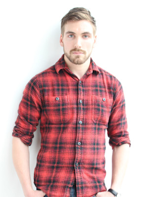 リバースセンターパート刈り上げセンターパートサーフカール