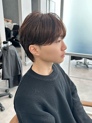 ナチュラルシースルーマッシュ(ショートネープ/ダウンパーマ)