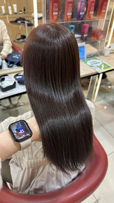 透明感カラー/ブリーチなしWカラー/髪質改善/伊勢原