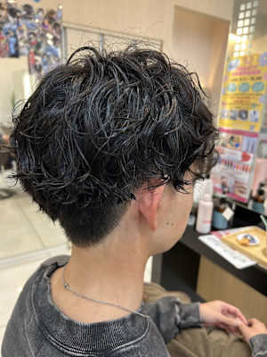 癖毛風メンズパーマ