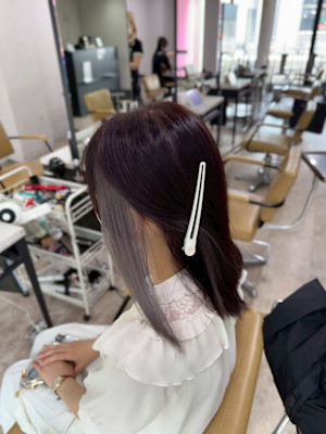 インナーカラーシルバーグレー