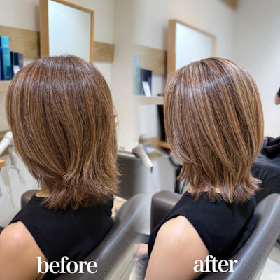 白髪ぼかし細めハイライト30代40代50代【藤沢　藤沢駅】