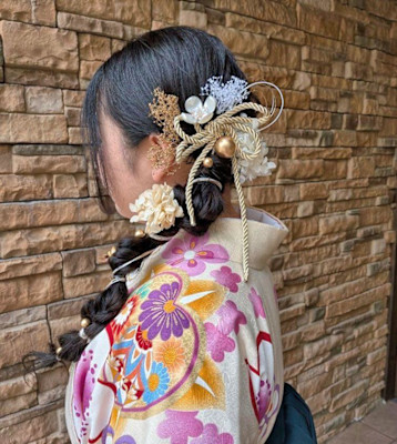 編み下ろしヘア