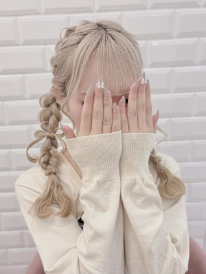 ぽこぽこ紐りぼんおさげヘア＊まゆ