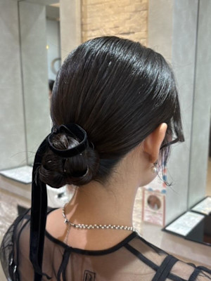 お団子ヘアアレンジ♪