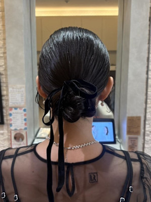 お団子ヘアアレンジ♪