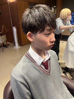 爽やかツーブロックマッシュ