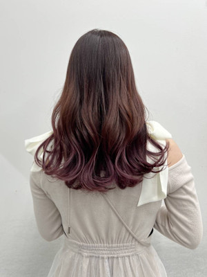 ピンクラベンダー　グラデーションカラー