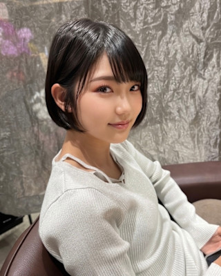 まとまり抜群！丸みショートボブ×美髪ストレート✨