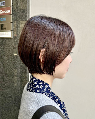 ショート×ショートボブ×丸みショート×前髪×横浜×石川町