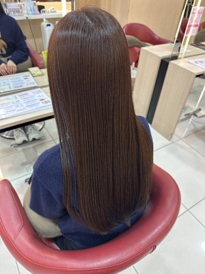 透明感カラー/ブリーチなしWカラー/髪質改善/伊勢原