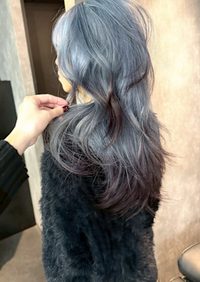 エンドカラー　デザインカラー　ケアブリーチカラー　ウルフ