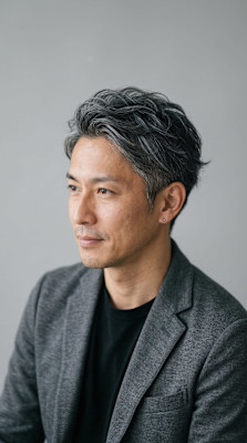 横浜桜木町メンズヘア・大人白髪ぼかしカット・ビジネスショート