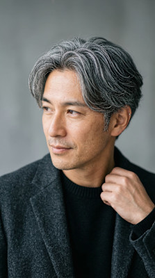 横浜メンズヘア 白髪ぼかし×大人ニュアンスムーブ【桜木町】